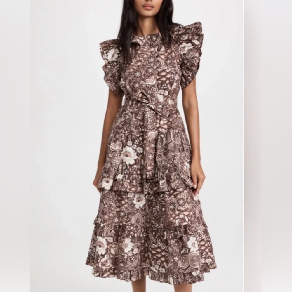 ULLA JOHNSON Elsie Midi Dress Sz 10
